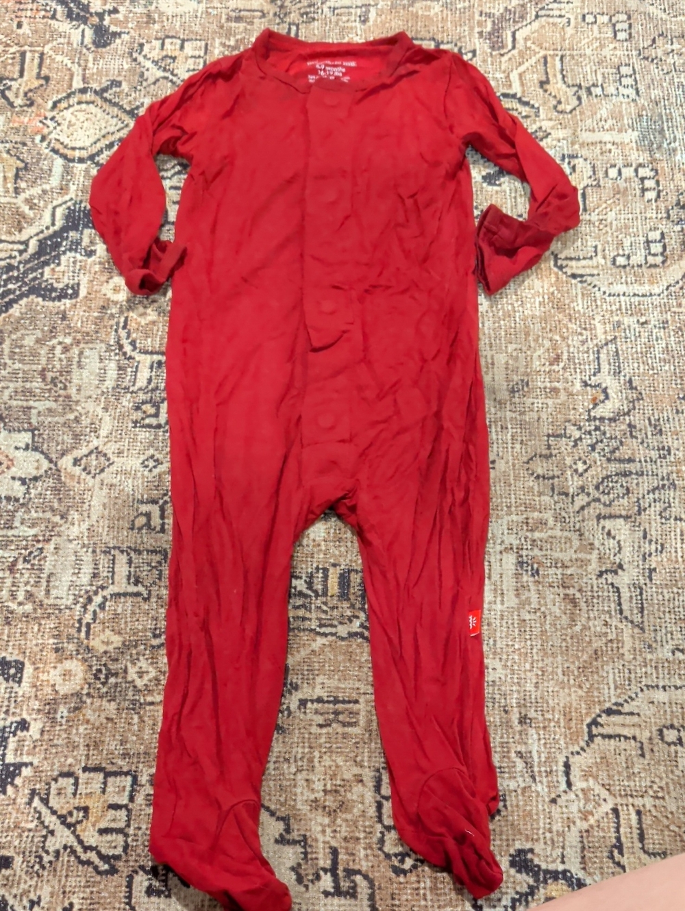Magnetic Me Bright Red Footed One-Piece Pajama
